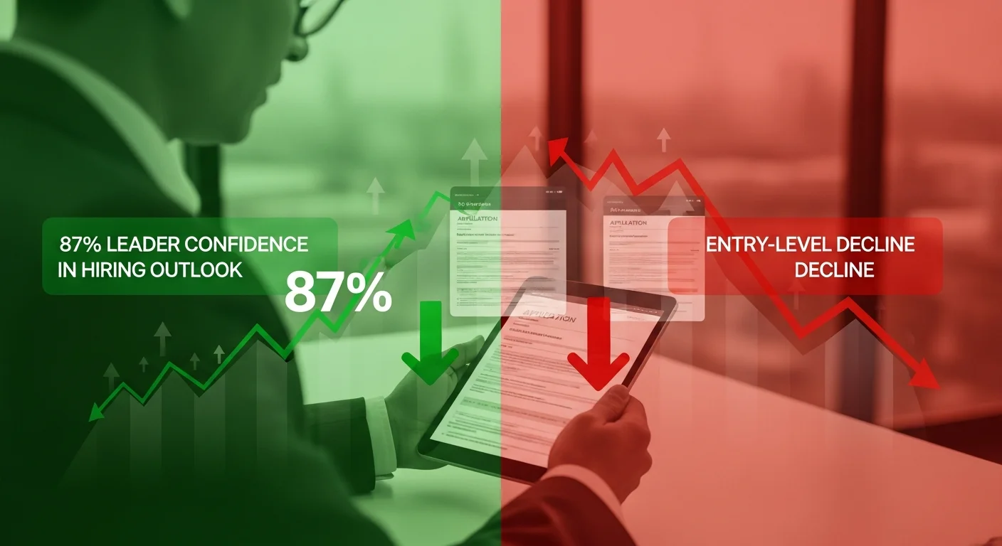 Tech Hiring Outlook 2026: 87% of Leaders Confident, But Entry-Level Faces 73% Decline