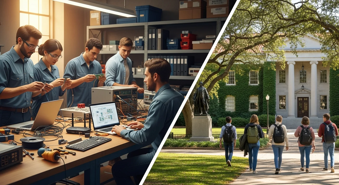 Trade Schools vs. College for Tech Careers: The 2026 Calculation