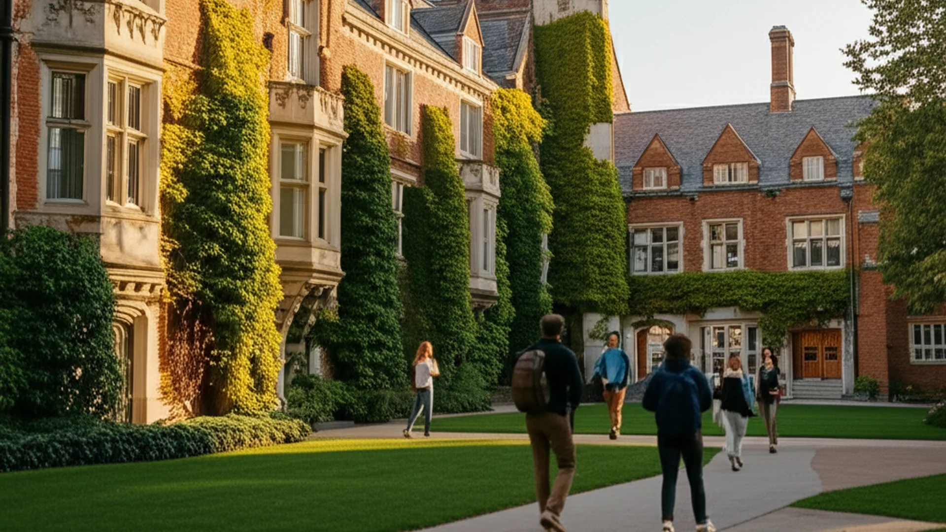 University students analyzing data visualizations on computer screens in modern analytics lab