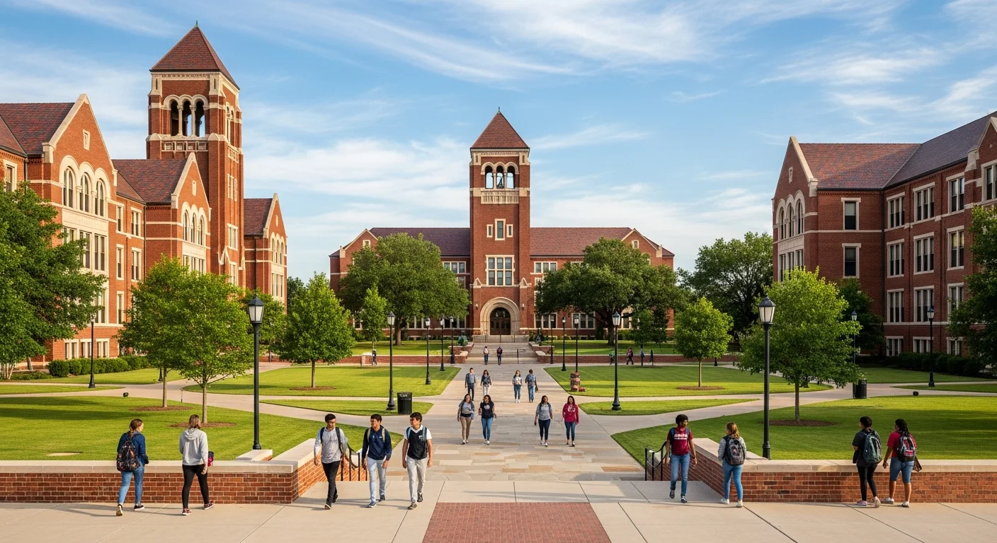 Oklahoma university campus representing computer science education