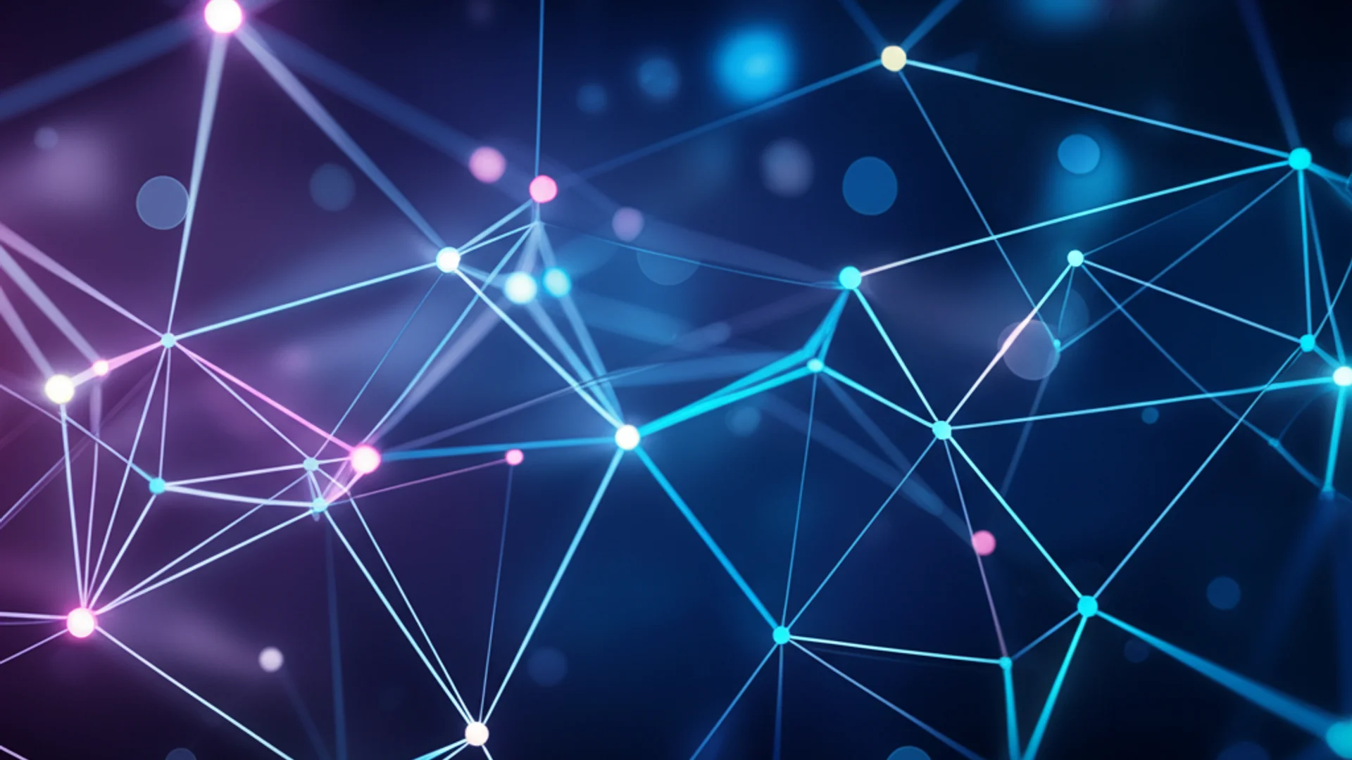 Abstract visualization of attention mechanisms with neural network nodes, interconnected patterns, and data flow representing transformer architecture