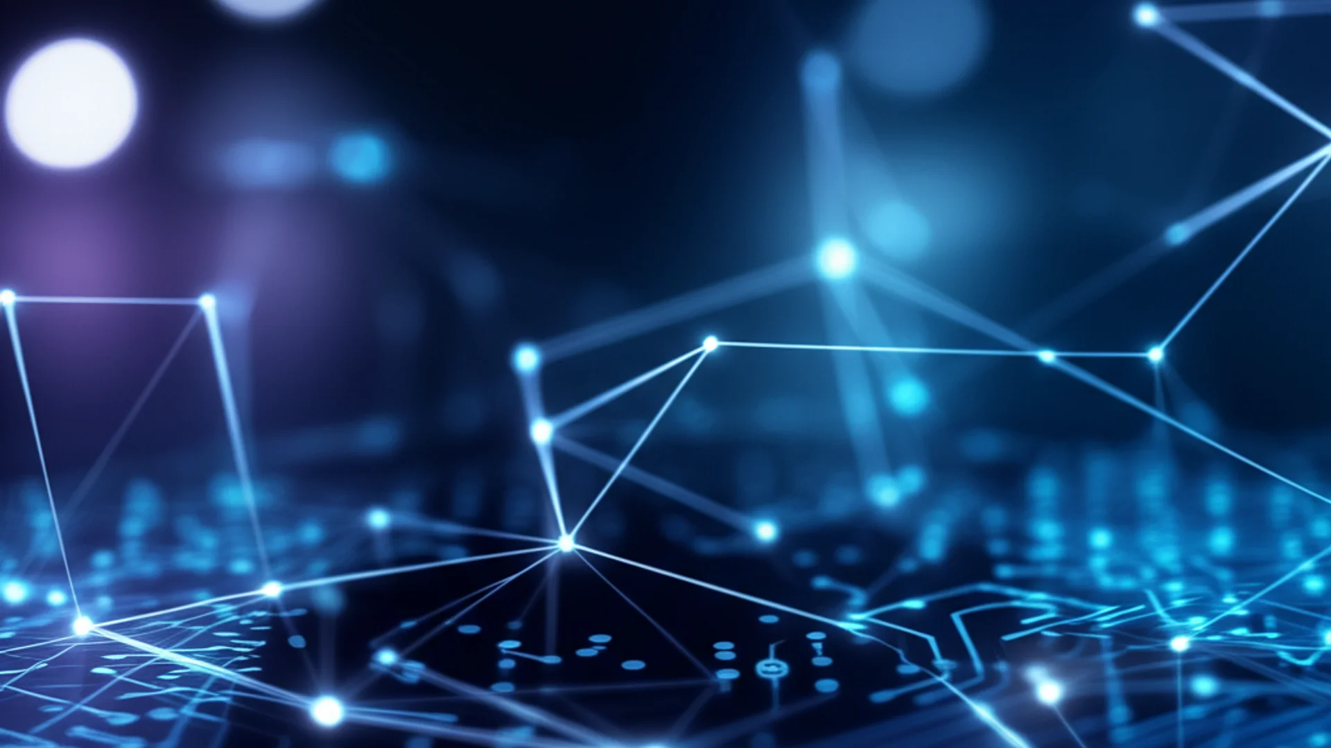 Edge devices connected in a neural network pattern with AI processing nodes